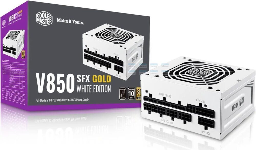 Nguồn Cooler Master 850w V850 Sfx Gold White Edition Full Modular 9