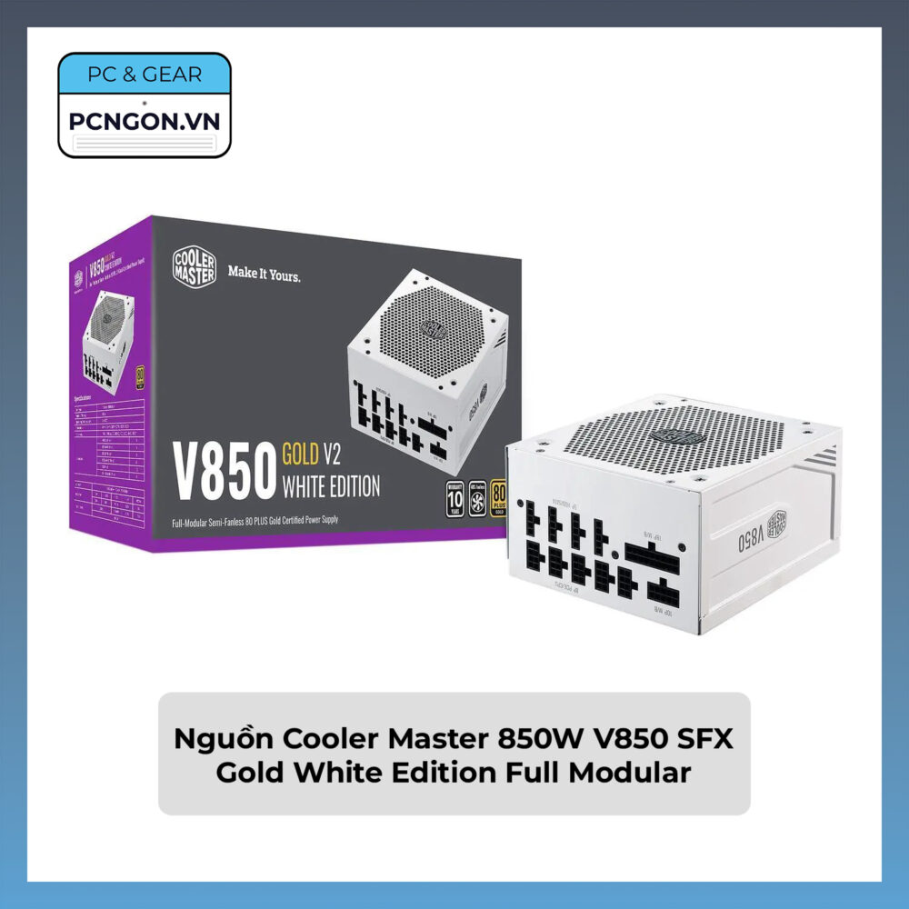Nguồn Cooler Master 850w V850 Sfx Gold White Edition Full Modular
