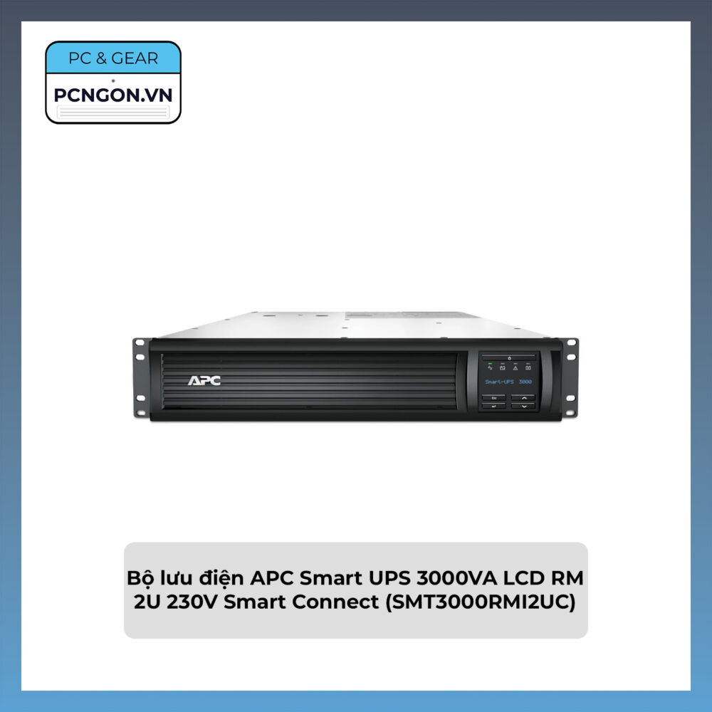 Bộ Lưu điện Apc Smart Ups 3000va Lcd Rm 2u 230v Smart Connect (smt3000rmi2uc)