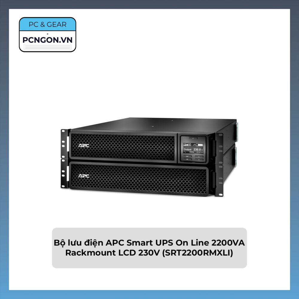 Bộ Lưu điện Apc Smart Ups On Line 2200va Rackmount Lcd 230v (srt2200rmxli)