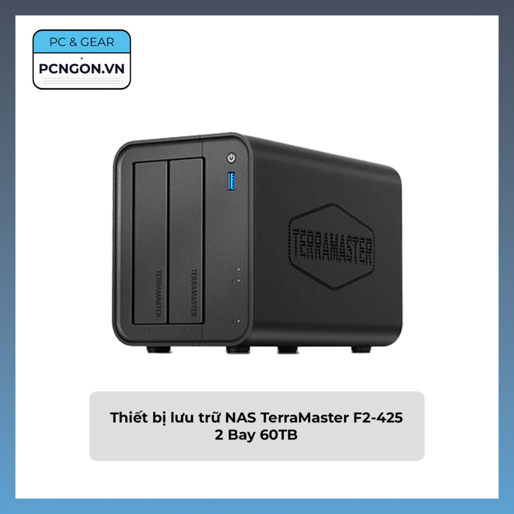 Thiết Bị Lưu Trữ Nas Terramaster F2-425 2 Bay 60tb