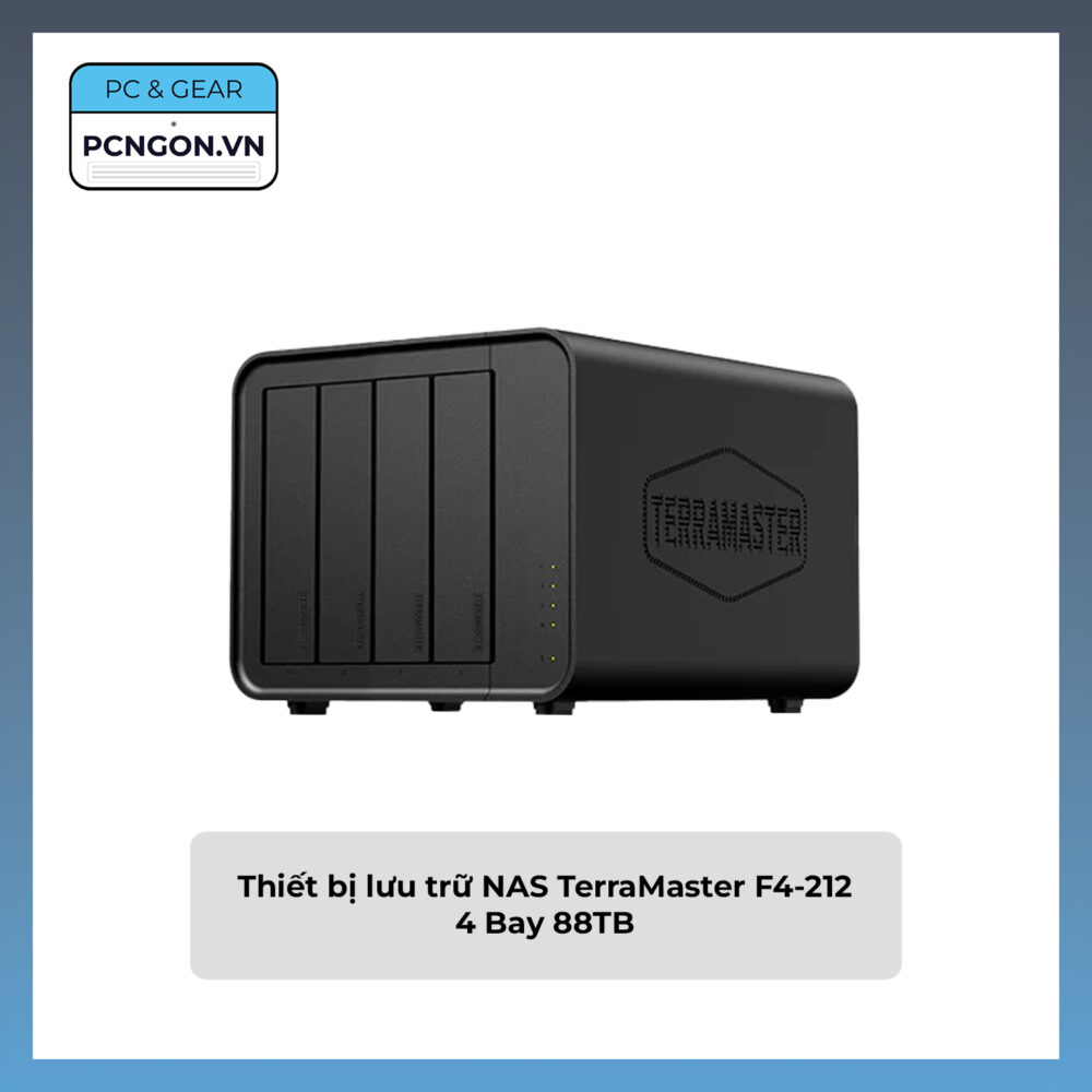 Thiết Bị Lưu Trữ Nas Terramaster F4-212 4 Bay 88tb