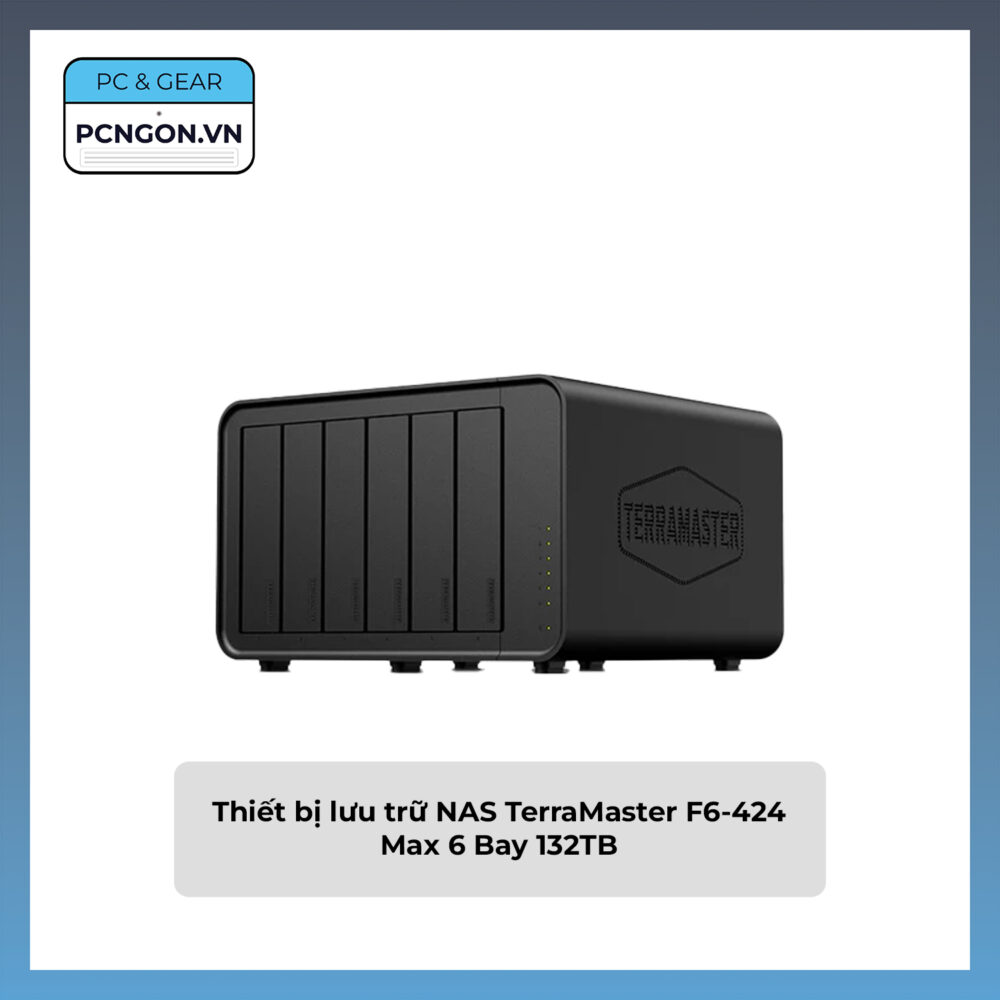 Thiết Bị Lưu Trữ Nas Terramaster F6-424 Max 6 Bay 132tb