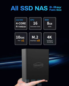 Thiết Bị Lưu Trữ Nas Terramaster F8 Ssd 8 Bay 64tb 3