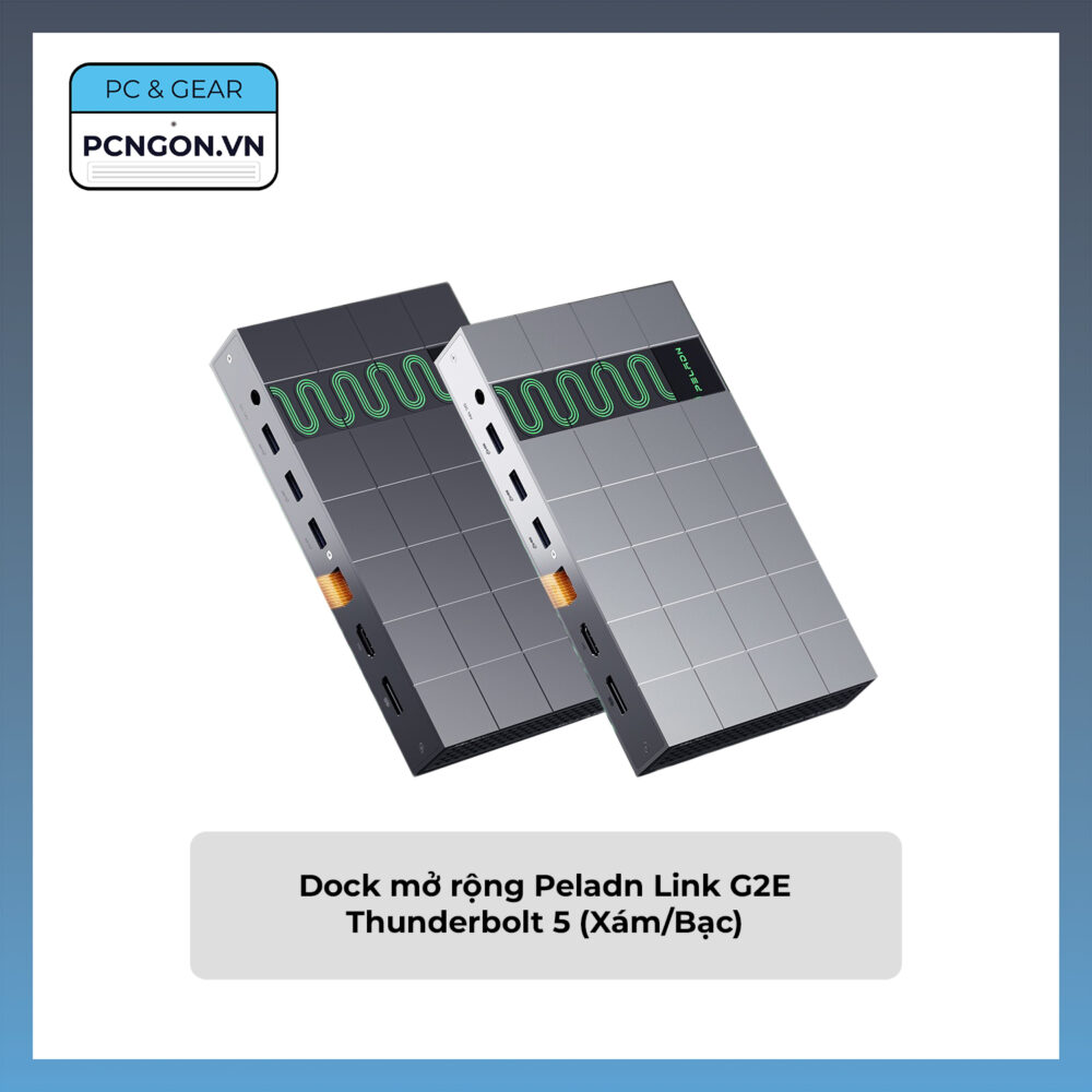Dock Mở Rộng Peladn Link G2e Thunderbolt 5 (xám, Bạc)