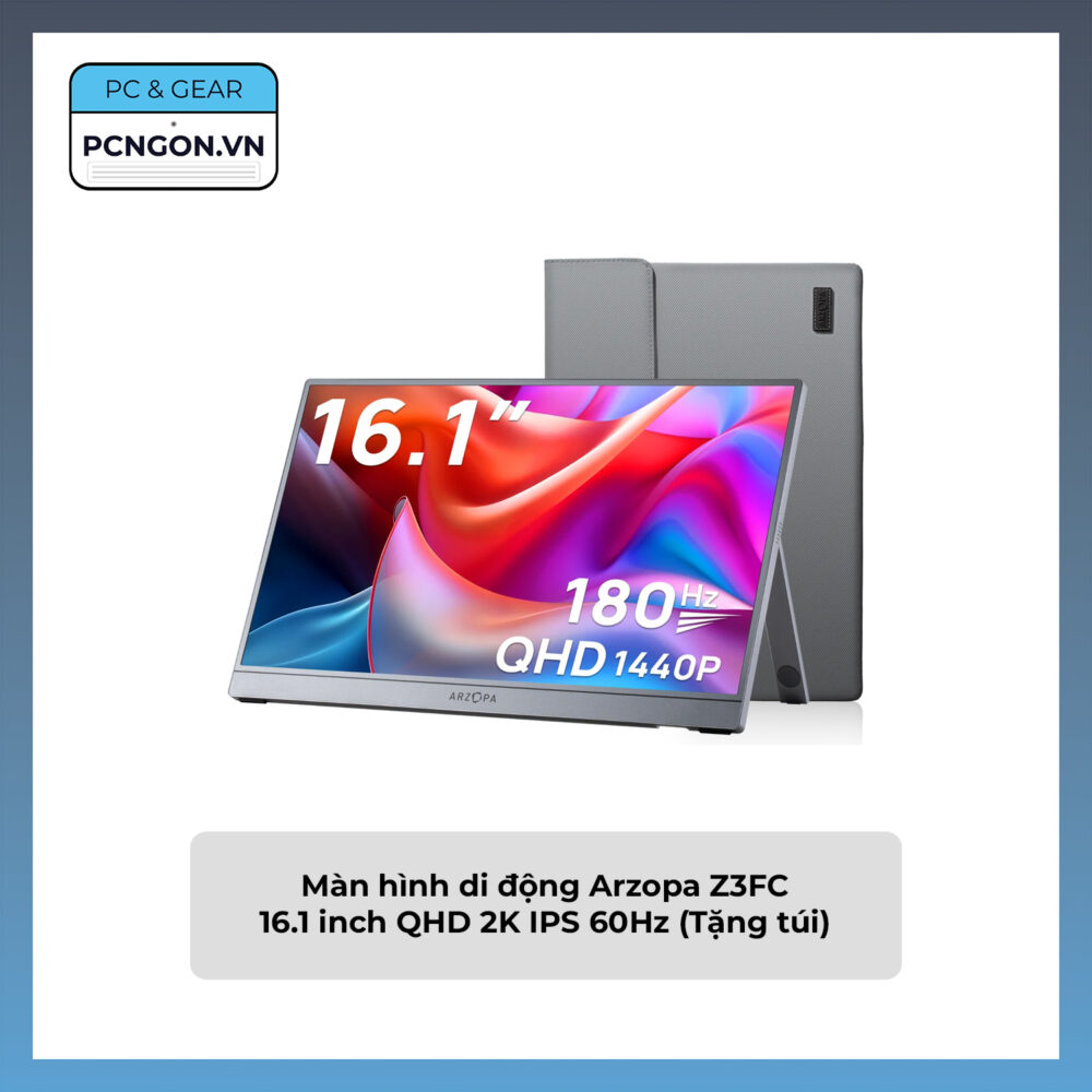 Màn Hình Di động Arzopa Z3fc 16.1 Inch Qhd 2k Ips 60hz (tặng Túi)
