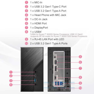 Máy Tính Mini Pc Asrock Deskmini X600 Usb4 Amd Socket Am5 (barebone) 1