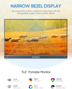 Màn Hình Di động Arzopa A1 Gamut 15.6 Inch Full Hd Ips 60hz (kèm Bao Da) 2