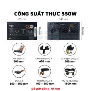 Nguồn Máy Tính Aigo Ck550 550w 80 Plus Eficiency 1