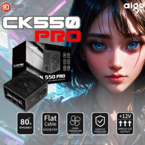 Nguồn Máy Tính Aigo Ck550pro 550w 80 Plus Eficiency 2