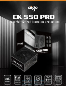Nguồn Máy Tính Aigo Ck550pro 550w 80 Plus Eficiency 4