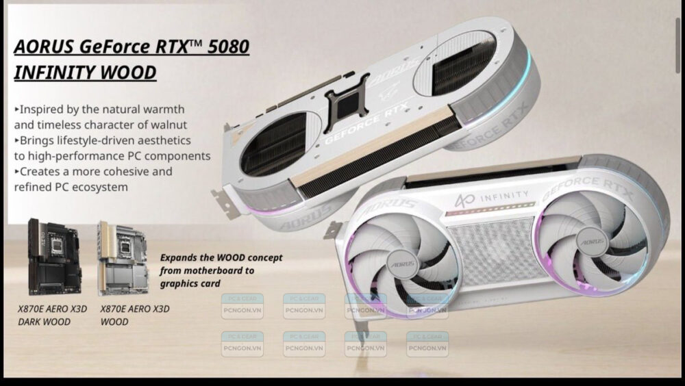 Card Màn Hình Aorus Geforce Rtx 5080 Infinity Wood 16g 2