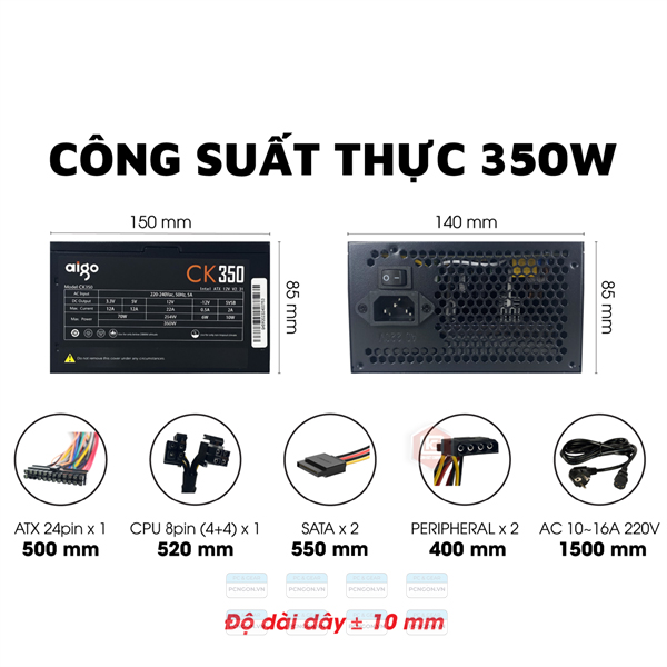 Nguồn Máy Tính Aigo Ck350 350w (13)