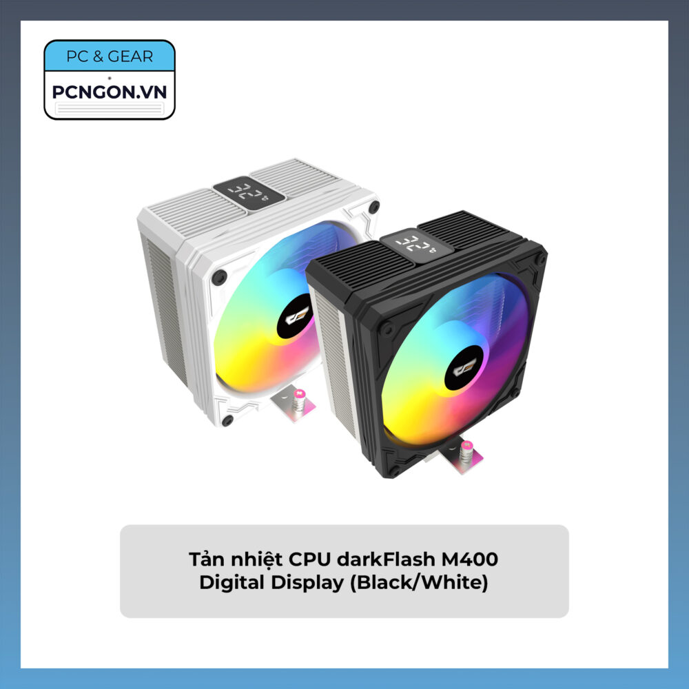 Tản Nhiệt Cpu Darkflash M400 Digital Display (black, White)